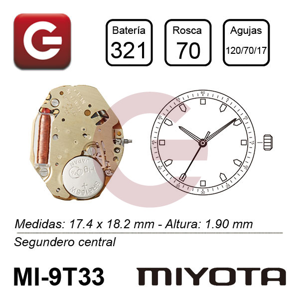 MIYOTA 9T33 MIYOTA 9T33