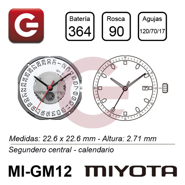 MIYOTA GM10 - GM12 MIYOTA GM10 - GM12