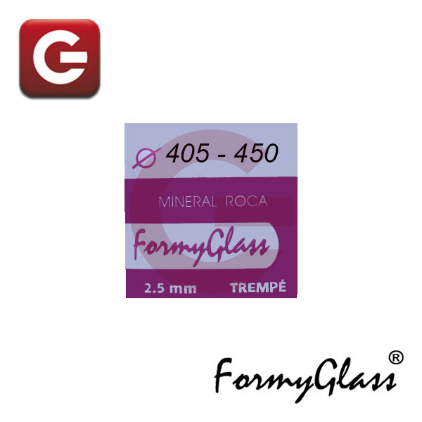 MINERAL PLANO 2.50 mm - DIÁMETROS Ø 405 - 450