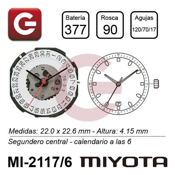 MIYOTA 2117/6 MIYOTA 2117/6