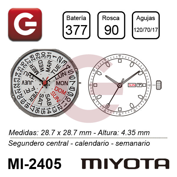 MIYOTA 2405 MIYOTA 2405