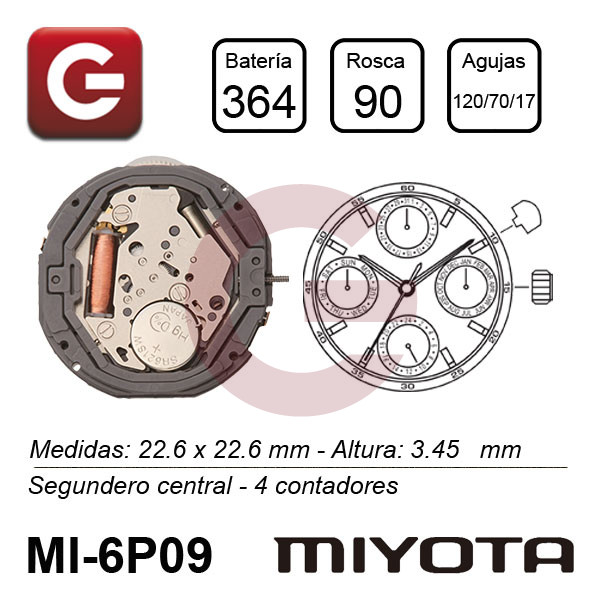 MIYOTA 6P09 MIYOTA 6P09