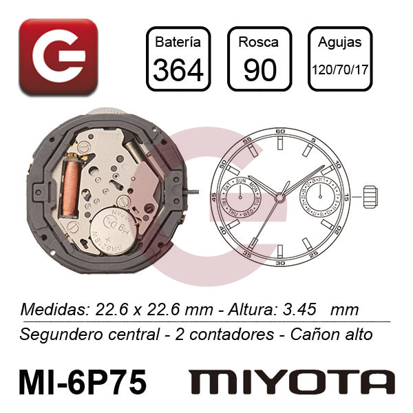 MIYOTA 6P75 MIYOTA 6P75