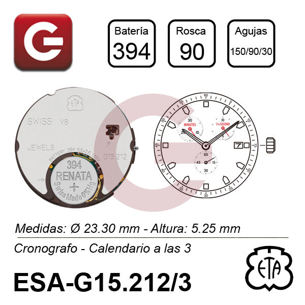 ESA G15.212 CALENDARIO A LAS 3 